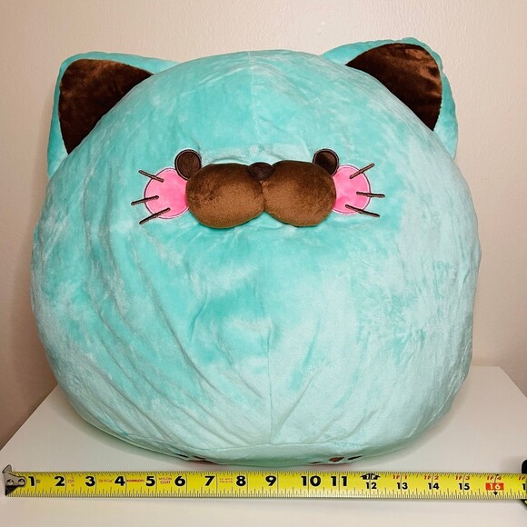 NWT JUMBO Koroneko Purple Cat 16” Plush, Soft & Squishy Light Violet Kitty - Picture 5 of 8